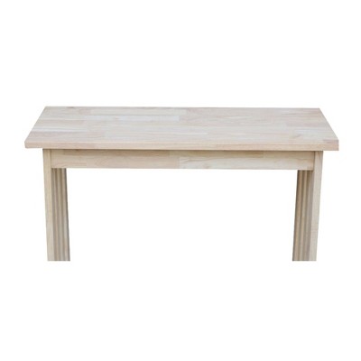 Unfinished Solid Wood Mission Entry Table with Shelf