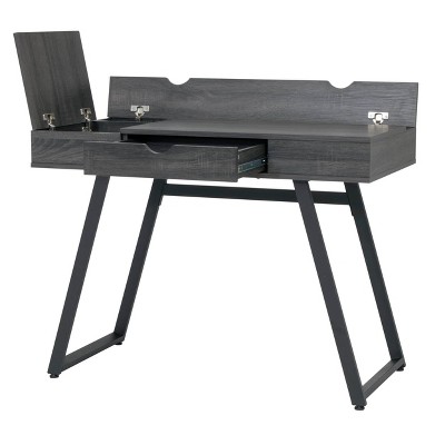 Rockdale Modern Office Writing Laptop Desk Charcoal Black/Shorecrest Gray - Calico Designs