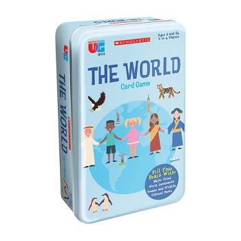 University Games Scholastic The World Card Game Tin | 2-4 Players