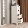 White Freestanding Storage Cabinet with 4 Drawers - image 4 of 4