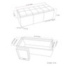 CAVINAS Faux Leather Storage Ottoman Bench,Upholstered Ottoman with 3 Flip Over Serving Trays for Living Room,Bedroom - 3 of 4