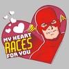 Women's The Flash Valentine's Day My Heart Races for You T-Shirt - 2 of 4