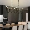 BAOURE 14-Light Gold Industrial Chandelier - 78.74" Rustic Kitchen Island Lighting-  Farmhouse Linear Chandeliers for Large Kitchen Islands & Dining - 2 of 4