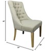Moti Upholstery Blythe Fabric Upholstered Side Chair in Beige with Wooden Legs - 3 of 4