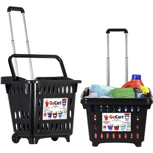 dbest products GoCart, Grocery Cart Shopping Laundry Basket on Wheels - 1 of 4