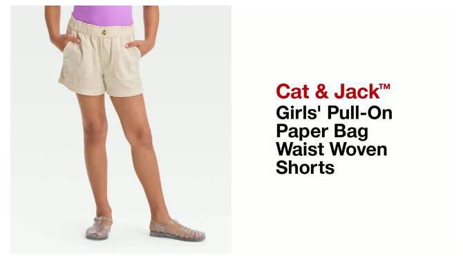 Girls&#39; Pull-On Paper Bag Waist Woven Shorts - Cat &#38; Jack&#8482;, 2 of 5, play video