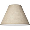 Springcrest Fine Burlap Medium Empire Lamp Shade 6.5" Top x 15" Bottom x 10" High x 10.75" Slant (Spider) Replacement with Harp and Finial - 3 of 4