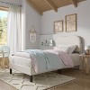 Twin Bed Frames with Headboard Upholstered Bed Frame Soft Boucle Fabric Twin Size bedframes Soft Cloud Marshmallow Shape Upholstered Headboard - 4 of 4