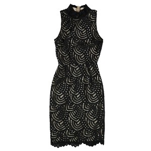 bar III Womens Mock-Turtleneck Sheath Dress - 1 of 2
