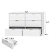 SKRAN Modern Large 6 Drawer Dresser, Chest of Drawer With Gold Handle, Bedroom Storage Drawer Organizer For Living Room, Entryway And TV Stand, Black - 3 of 4