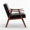 CAVINAS Upholstered Accent Chair,Mid Century Arm Chair with Wood Frame for Bedroom,Reading Room - 4 of 4