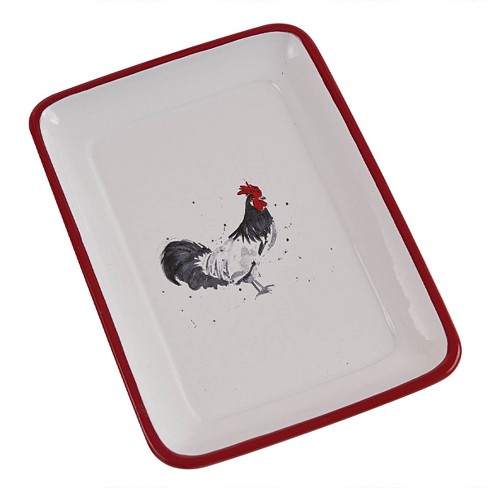 White Ceramic Country Kitchen Chicken With Measuring Spoons