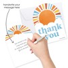 Big Dot of Happiness Retro Sunshine Thank You Cards, Here Comes The Son Party Theme, Boho Baby Shower Gratitude Letters with Envelopes - Set of 12 - 2 of 4