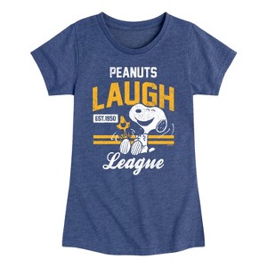 Girls' - Peanuts - Peanuts Laugh League Fitted Short Sleeve Graphic T-Shirt - 1 of 4