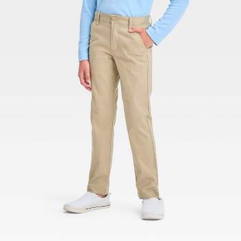 Boys Husky Pants - Stretch Narrow Leg in Khaki - 194661143777