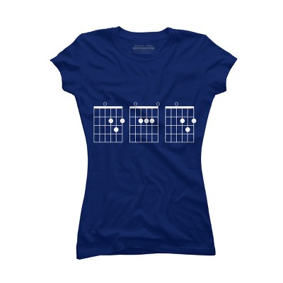 Junior's Design By Humans Rocking Dad Guitar Chords By HoangCathrine T-Shirt