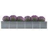 vidaXL Galvanized Iron Arched Gabion Basket, Decorative and Sound-Insulating Garden Barrier with Durable Construction and Wide Application, Silver - 2 of 4