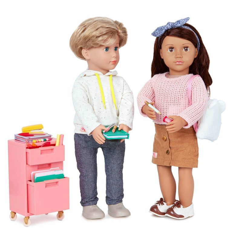 Our Generation Ready, Set, Learn! School Supplies &#38; Rolling Cabinet Accessory Set for 18&#39;&#39; Dolls, 3 of 7