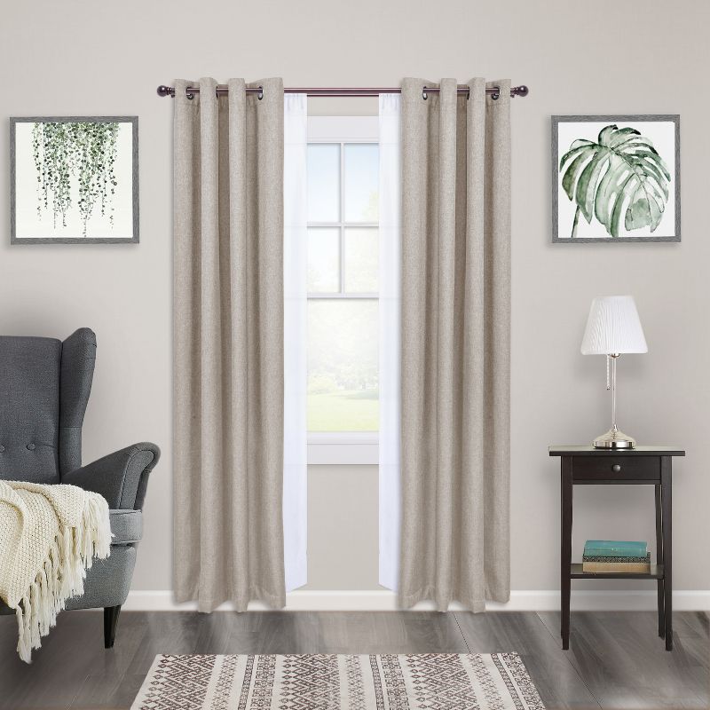Kenney Hamlin 1" Premium Decorative Window Double Curtain Rod, 2 of 4