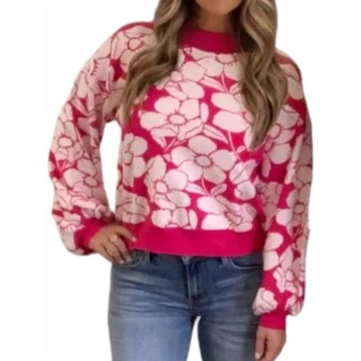 Women's Long Sleeve Floral Sweater - LLOVE