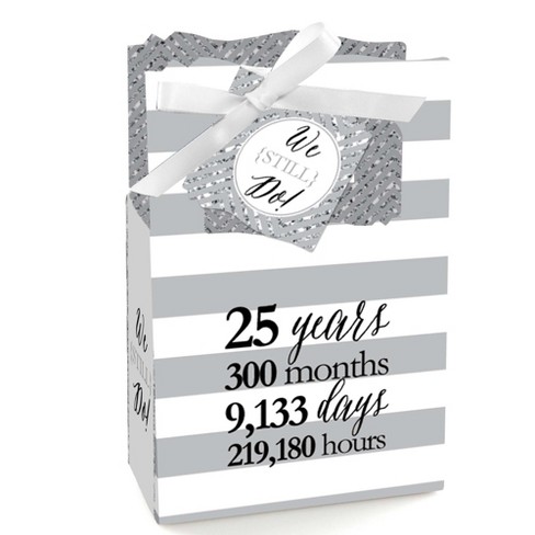 Big Dot of Happiness We Still Do - 25th Wedding Anniversary Party Favor Boxes - Set of 12 - image 1 of 4