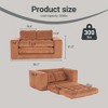 Zeus & Ruta Corduroy Loveseat Sofa Bed with Memory Foam and Steel Frame for Small Spaces, Apartment, or Bedroom - 4 of 4