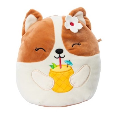 Squishmallows 7.5-inch Regina The Corgi with Drink