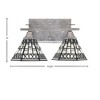 Toltec Lighting Uptowne 2 - Light Vanity in  Aged Silver with 7" Pewter Art Glass Shade - 2 of 2