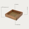 Evideco French Home Goods Acacia Square or Rectangular Bath Vanity Tray - 3 of 4