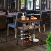 Costway 3 Tier Kitchen Trolley Utility Cart w/Wine Rack & Glass Holder - image 3 of 4