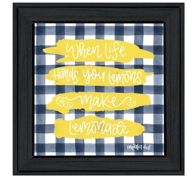 HomeRoots Make Lemonade Black Framed Print Wall Art
