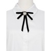 INSPIRE CHIC Women's Pre-tied Velvet Ribbon Heart Beads Bow Tie - 4 of 4