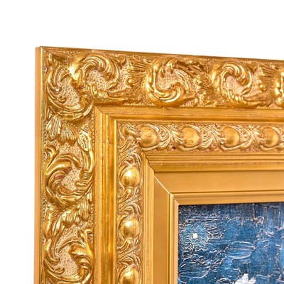Vincent Van Gogh Starry Night Over The Rhone Ornate Framed Canvas Print