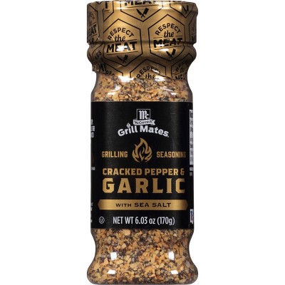 McCormick Grill Mates Cracked Pepper Gluten Free Garlic & Sea Salt Seasoning - 6.03oz