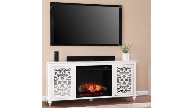 Hallvy Fireplace with Media Storage White - Aiden Lane, 2 of 14, play video