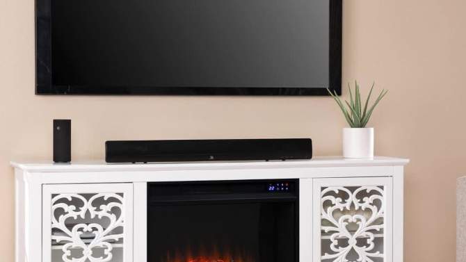 Hallvy Fireplace with Media Storage White - Aiden Lane, 2 of 14, play video