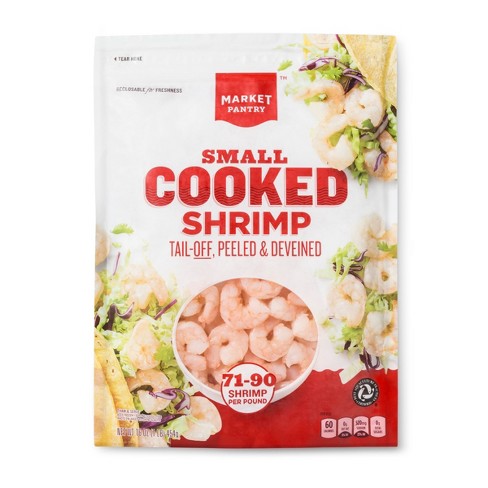 Cooked Tail Off Shrimp 71 90ct 16oz Market Pantry Target