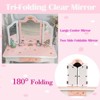 Memoryfield Kids Vanity, Girls Vanity Table with Mirror,Stool & Drawer - 3 of 4