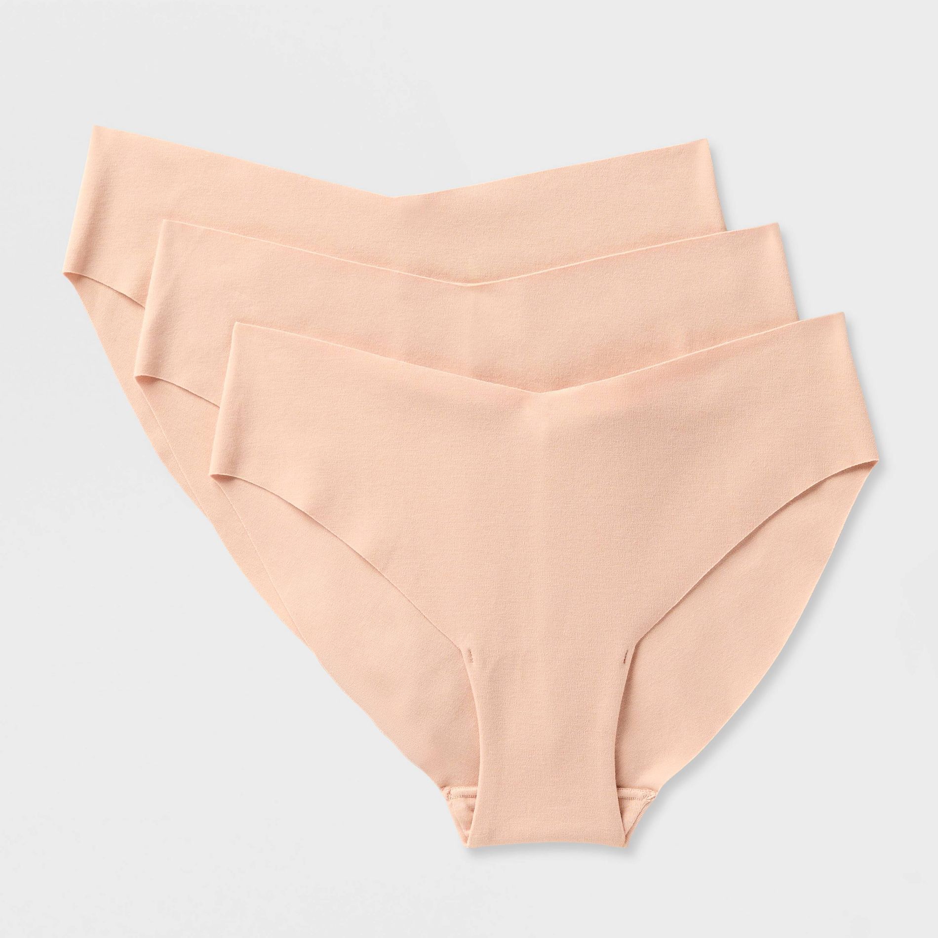 Women's 3pk Invisible Edge Cotton Cheeky Underwear - Auden™