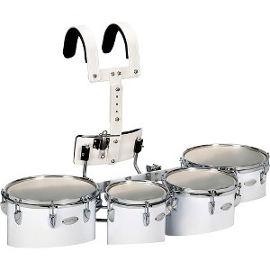 Sound Percussion Labs Birch Marching Quads with Carrier 8/10/12/13 White - 1 of 2