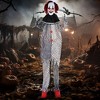 HOMCOM Clown Outdoor Halloween Decoration, Sound Activated Light Up Eyes & Sound Effects, Animated Prop for Party - 3 of 4