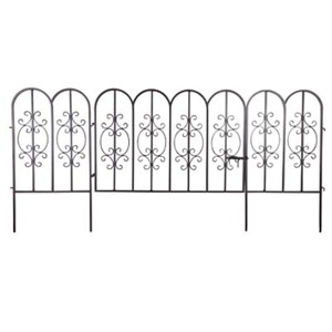 Plow & Hearth Montebello Iron Garden Fencing with Gate - 1 of 4