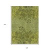 Olive Green And Fern Green Floral Washable Indoor Outdoor Area Rug - 3 of 4