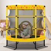 4.5FT Kids Trampoline with Safety Enclosure Net, 55" Outdoor Indoor Trampoline for Kids, 4A -ModernLuxe - 2 of 4