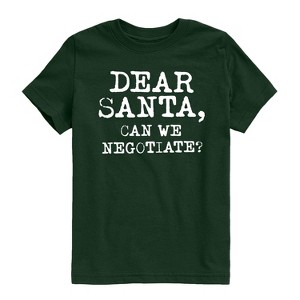 Boys' - Instant Message - Dear Santa Can We Negotiate Short Sleeve Graphic T-Shirt - 1 of 4