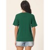 Seta T Women's Short Sleeve Summer Solid Color Basic Casual Knit T Shirts - 4 of 4