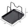 Pot Lid Holder and Spoon Rest with Drip Tray for Pot Lids, Countertop Storage, Cutting Board Rack for Spatula Spoon Pot Cover Chopping Board - 2 of 4