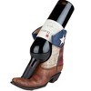 Foster & Rye Lone Star Boot Bottle Holder, Holds Single Standard Wine Bottle, Detailed Polyresin with Velvet Backing, Multicolor, Set of 1 - 4 of 4