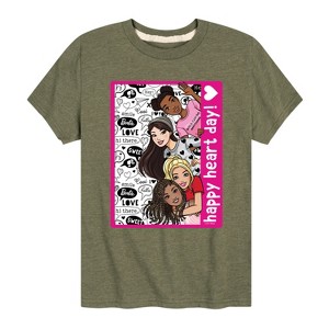 Boys' - Barbie - Happy Heart Day Short Sleeve Graphic T-Shirt - 1 of 4