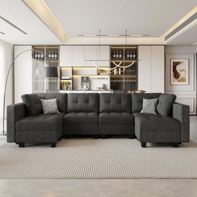 Belffin Modular Weave Sofa with Storage Seat (6 Seats + 8 Sides)